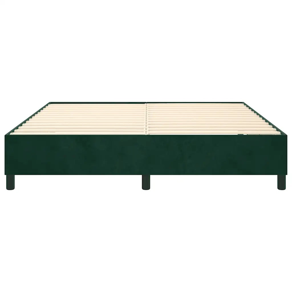 Struttura Letto a Rete a Molle Verde Scuro 200x200 cm in Velluto 3121141