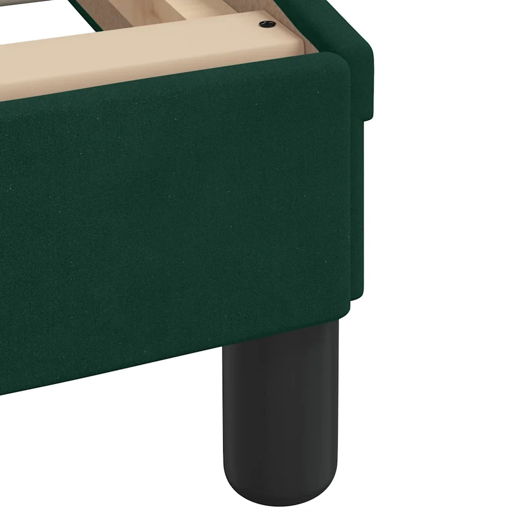 Letto con Materasso Dover Verde Scuro 90x190 cm in Velluto