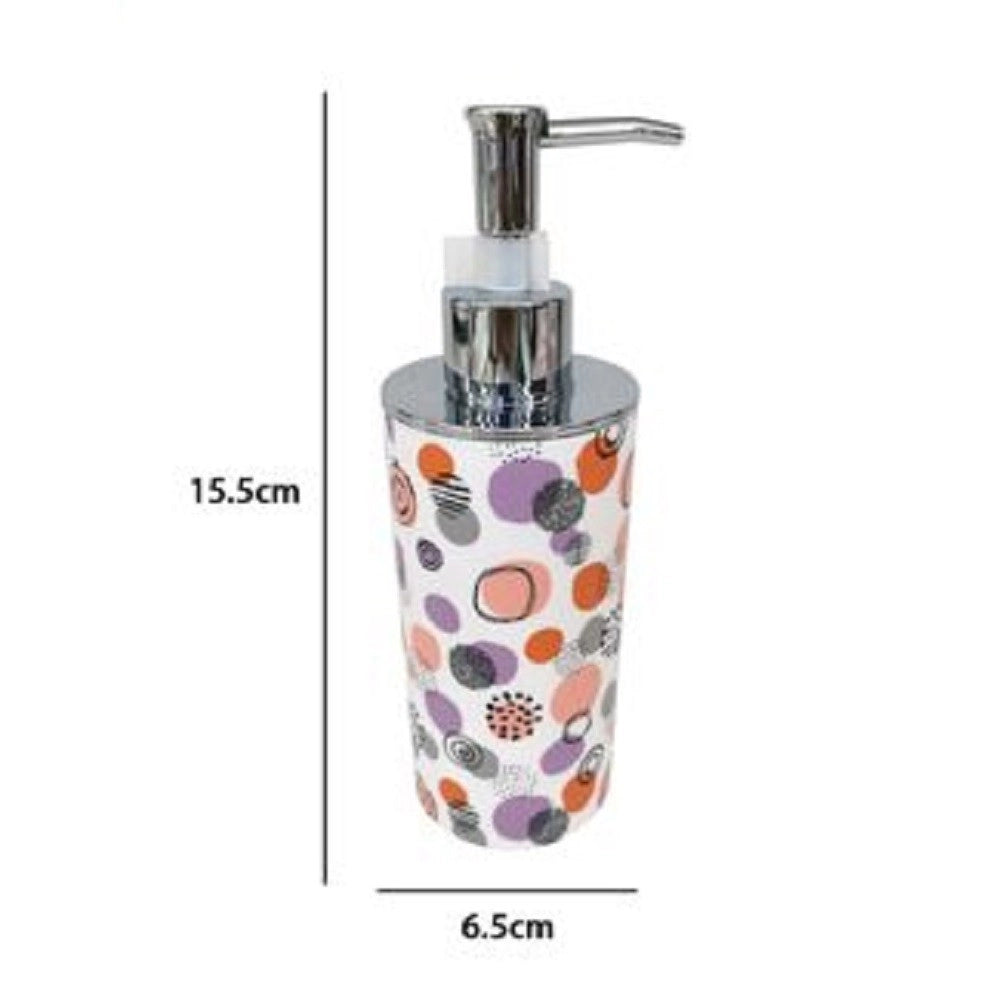 Trade Shop - Dispenser Sapone Liquido Accessorio Bagno Sfere Astratte Dosatore Portasapone 87081 -