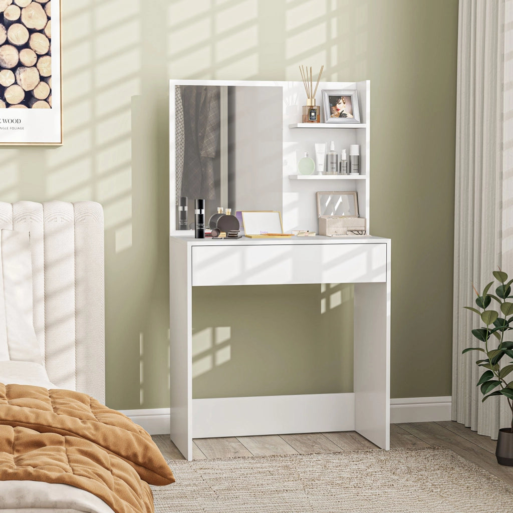 Scrivania Trucco con Specchio ¨C Minimal ¨C Bianco