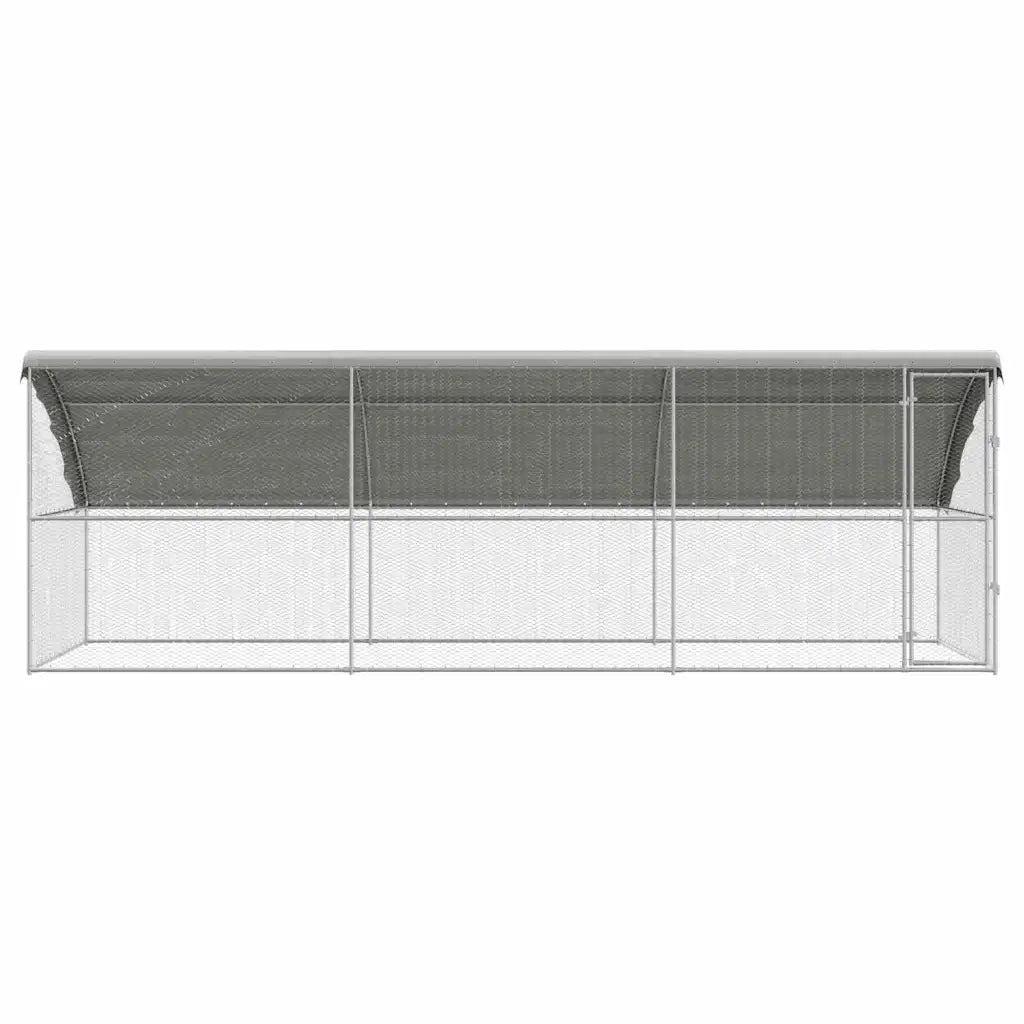 Gabbia per polli 3 pcs Argento 600 x 200 x 198,5 cm