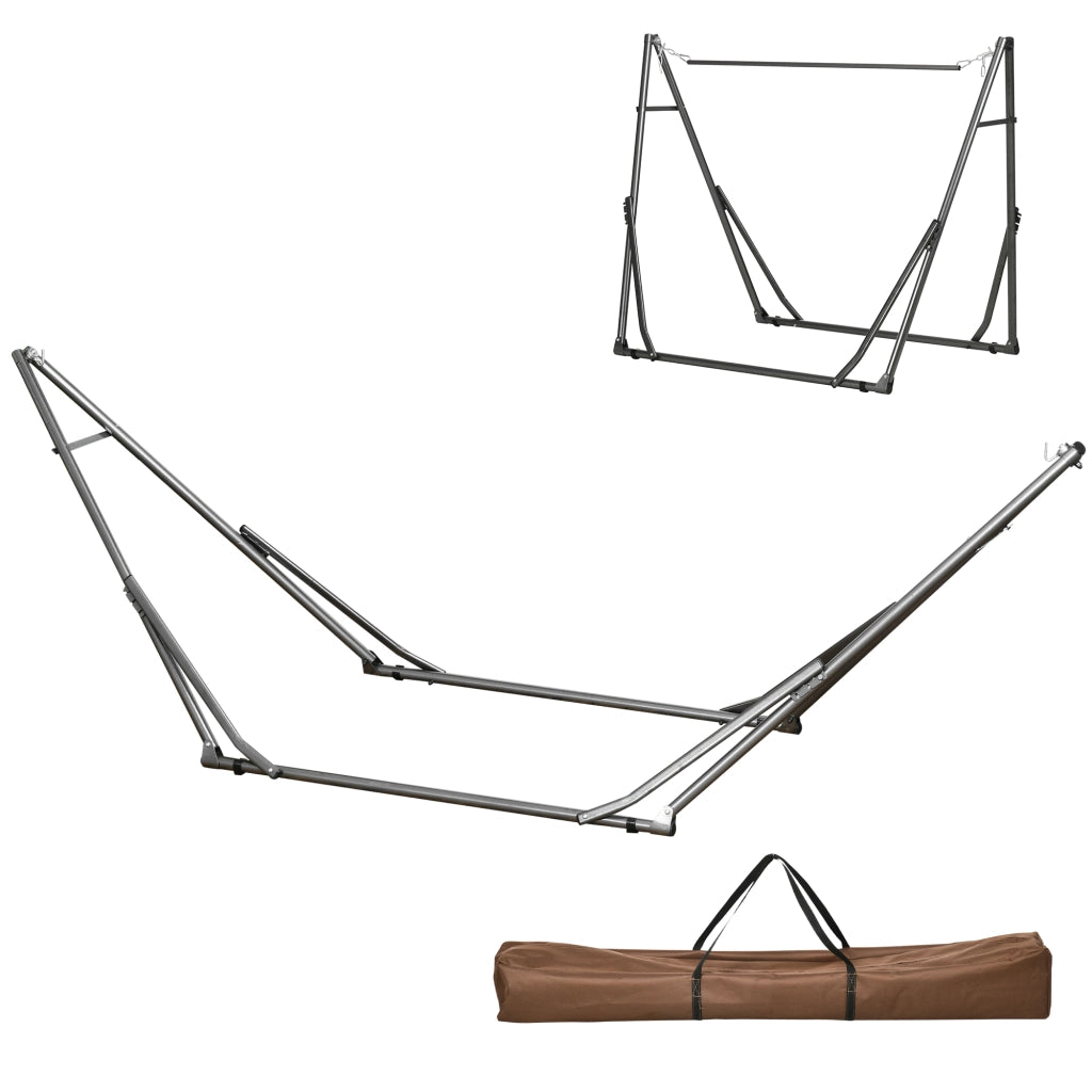 Supporto per amaca 2 in 1 con stendibiancheria ¨C Minimal ¨C 290x92x88, nero