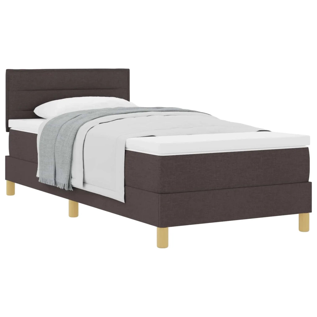 Letto a molle con cuscino Marrone Scuro 90 x 200 cm Tessuto 3338814