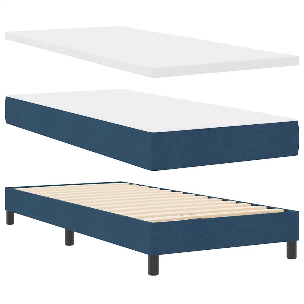 Letto a molle con materasso Blu 90 x 190 cm Tessuto 3338733
