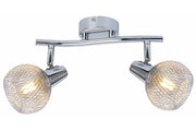 Plafoniera Loretto doppia cromata rete 2xE14 Reality