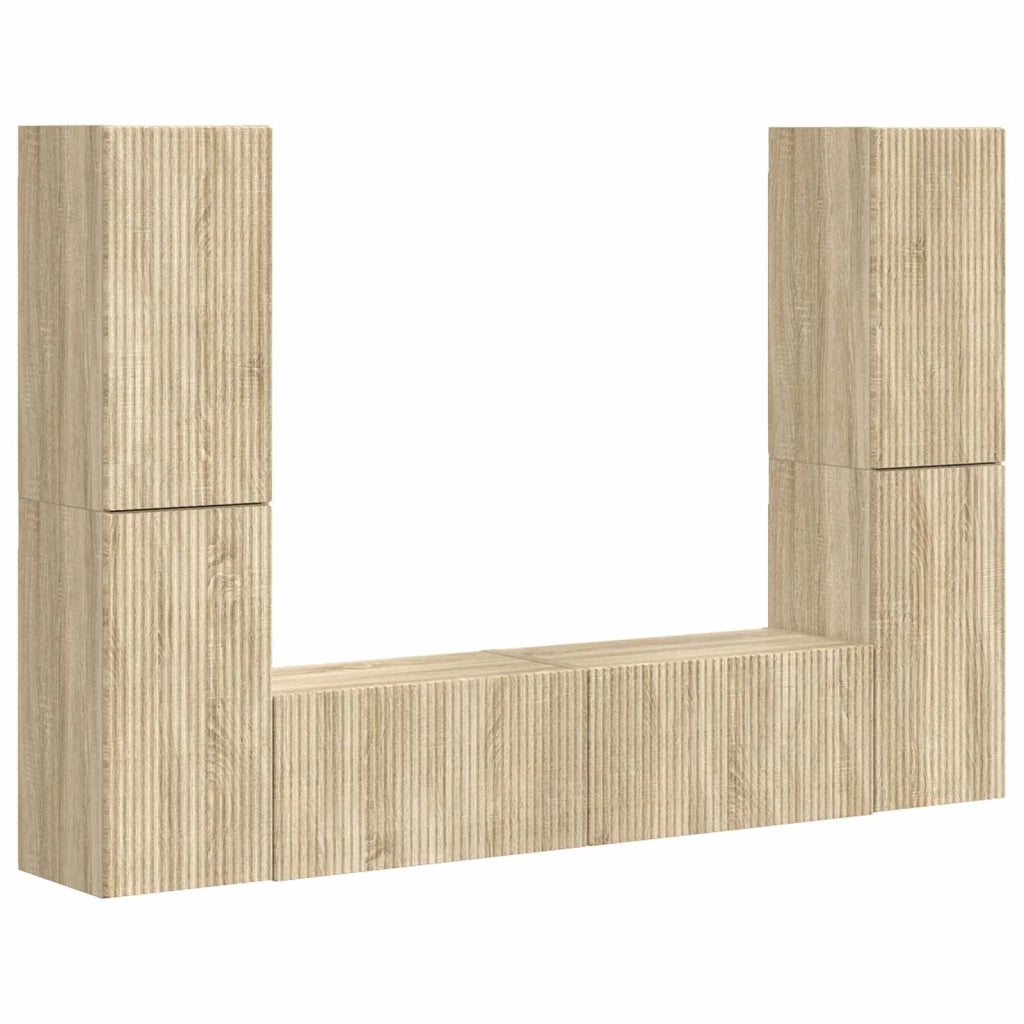 Set mobile TV 6 pcs Rovere Sonoma Legno multistrato 3409107