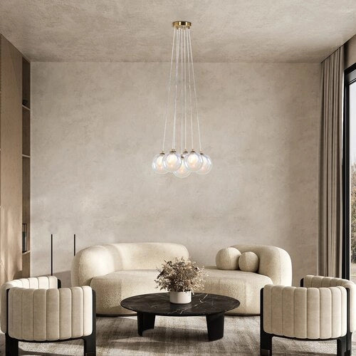 Lampada a sospensione Rabalux Rosehip 7xG9 vetro multicolor