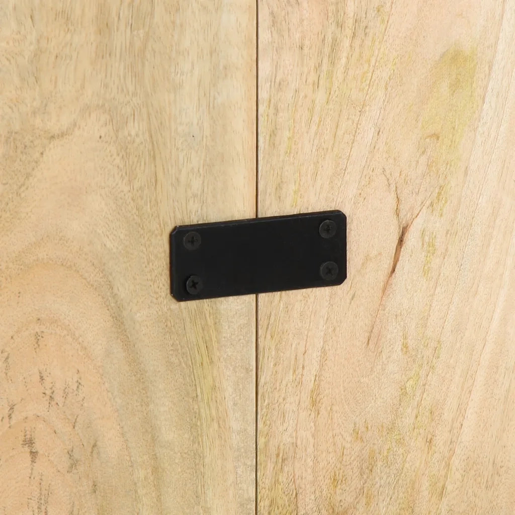 Testiera 140 cm in Legno Massello di Mango Grezzo 4017497