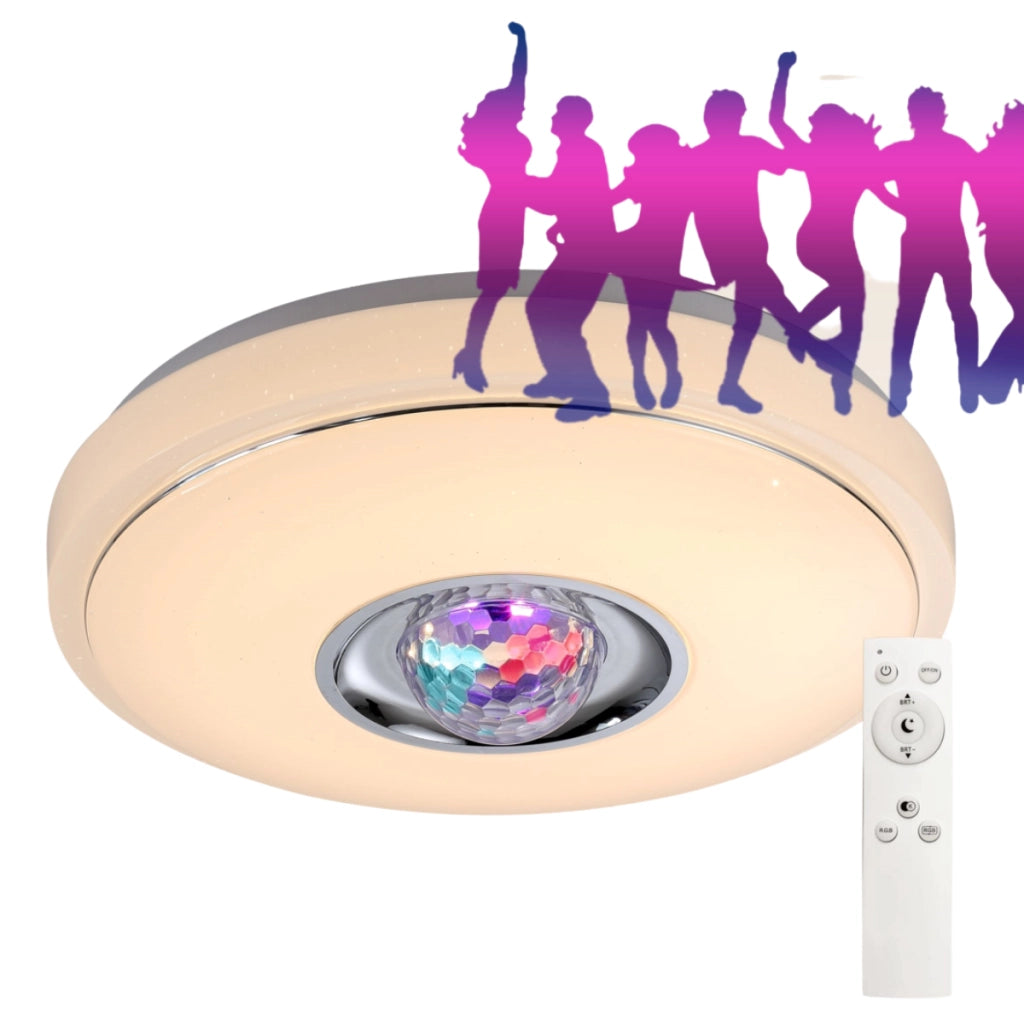 Plafoniera LED 18W RGB+3000K con telecomando Polux Magic