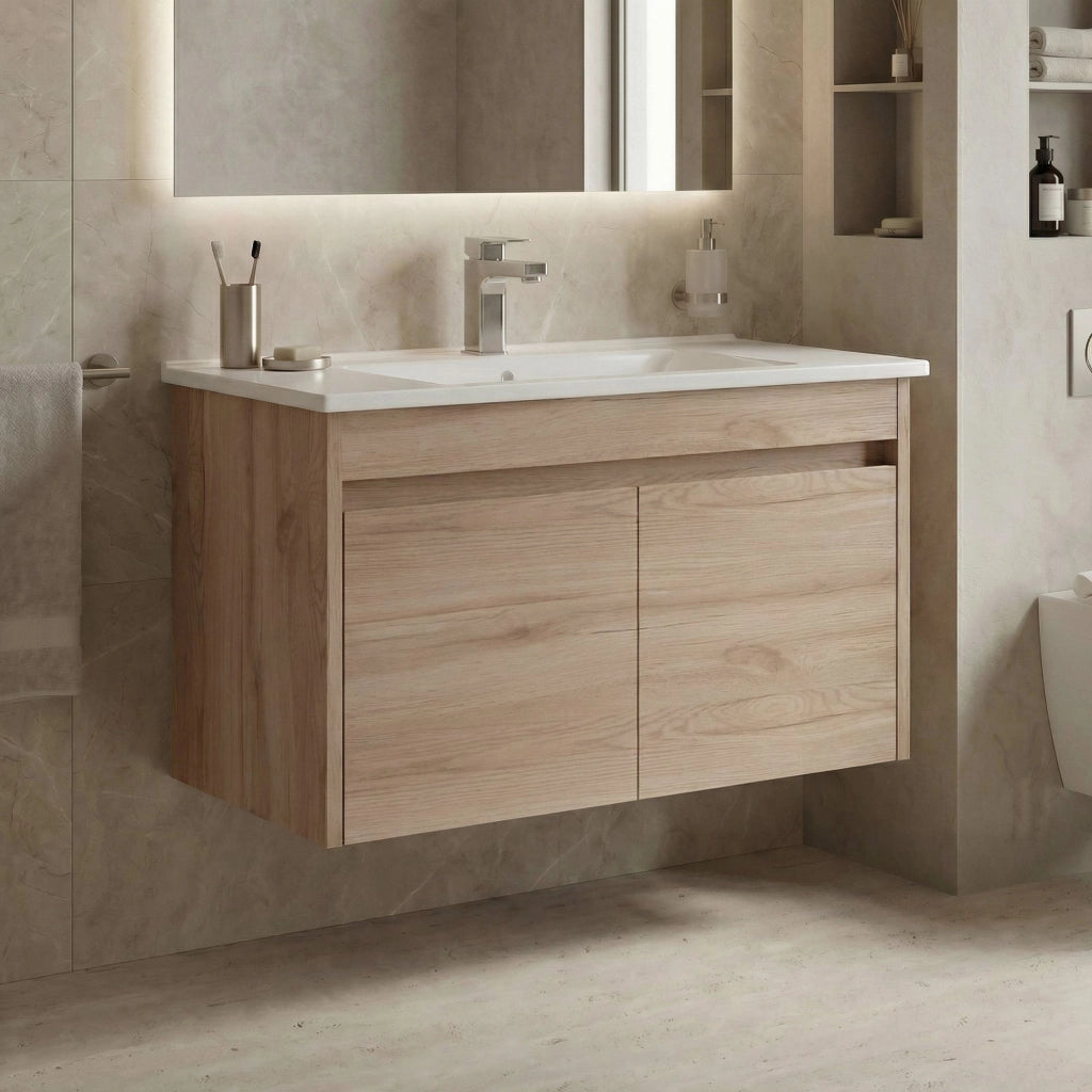 Mobile lavabo "Side 85 v2" - 85 x 45 x 52 cm - Rovere