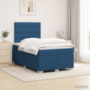Letto box spring con materasso Blu 120 x 200 cm Tessuto 3454851