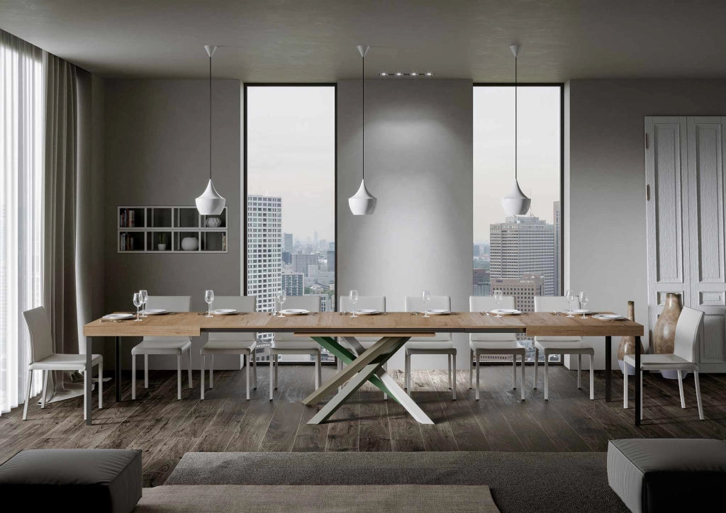 Tavolo Allungabile 200-460x90x77 cm Volantis Quercia Natura Telaio 4A
