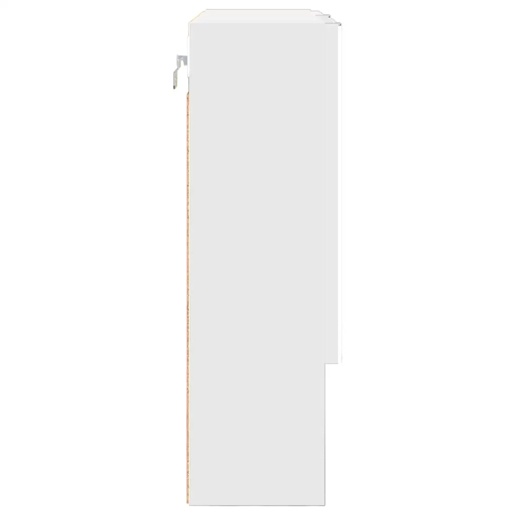Mobiletto per specchio con porta Bianco Lucido 59 x 17 x 55 cm 883368