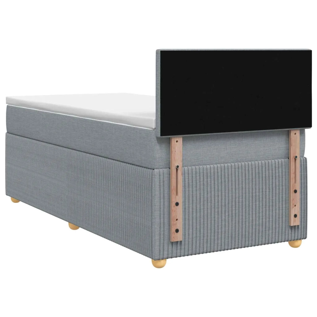 Letto box spring con materasso Grigio Chiaro 90 x 190 cm 3452820