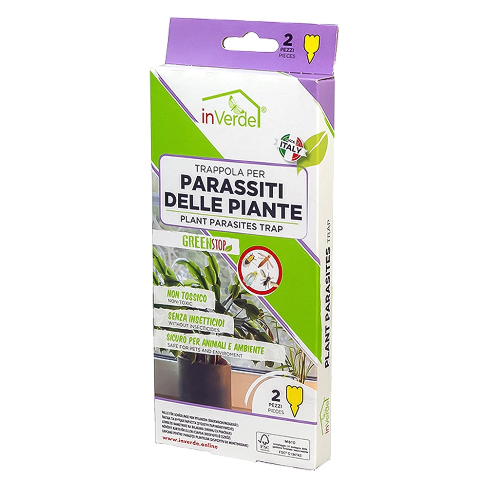 TRAPPOLA PARASSITI DELLE PIANTE 2 pezzi  - IN VERDE