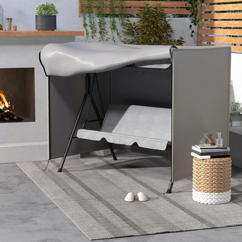 Copertura per altalena da giardino ¨C Minimal ¨C grigio 205x124x164 cm
