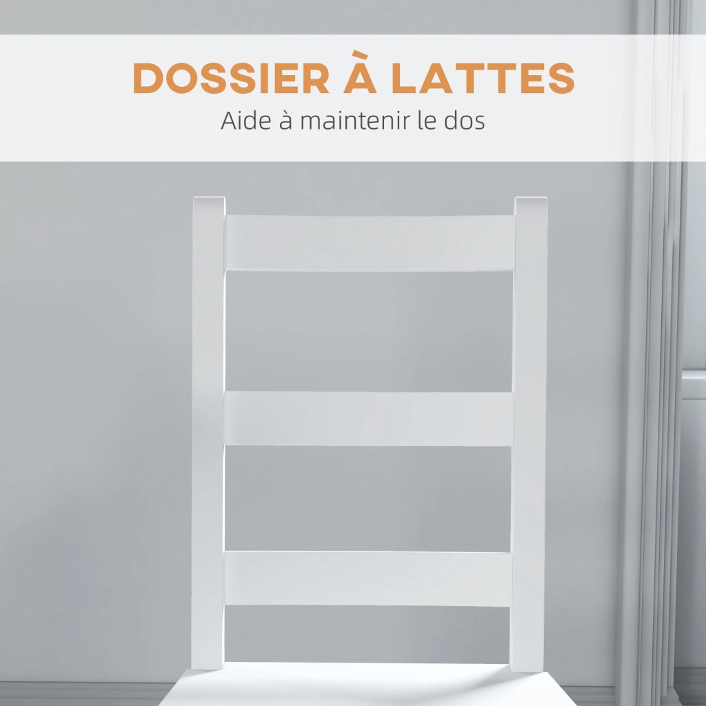 Sedia da Pranzo in Legno Massello ¨C Minimal ¨C Bianco