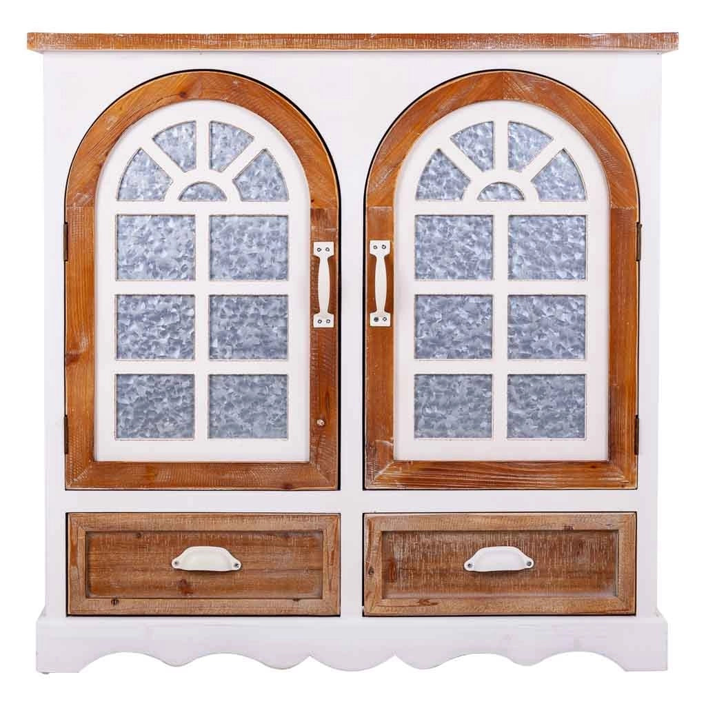 Credenza in legno bianco 90x35x90h