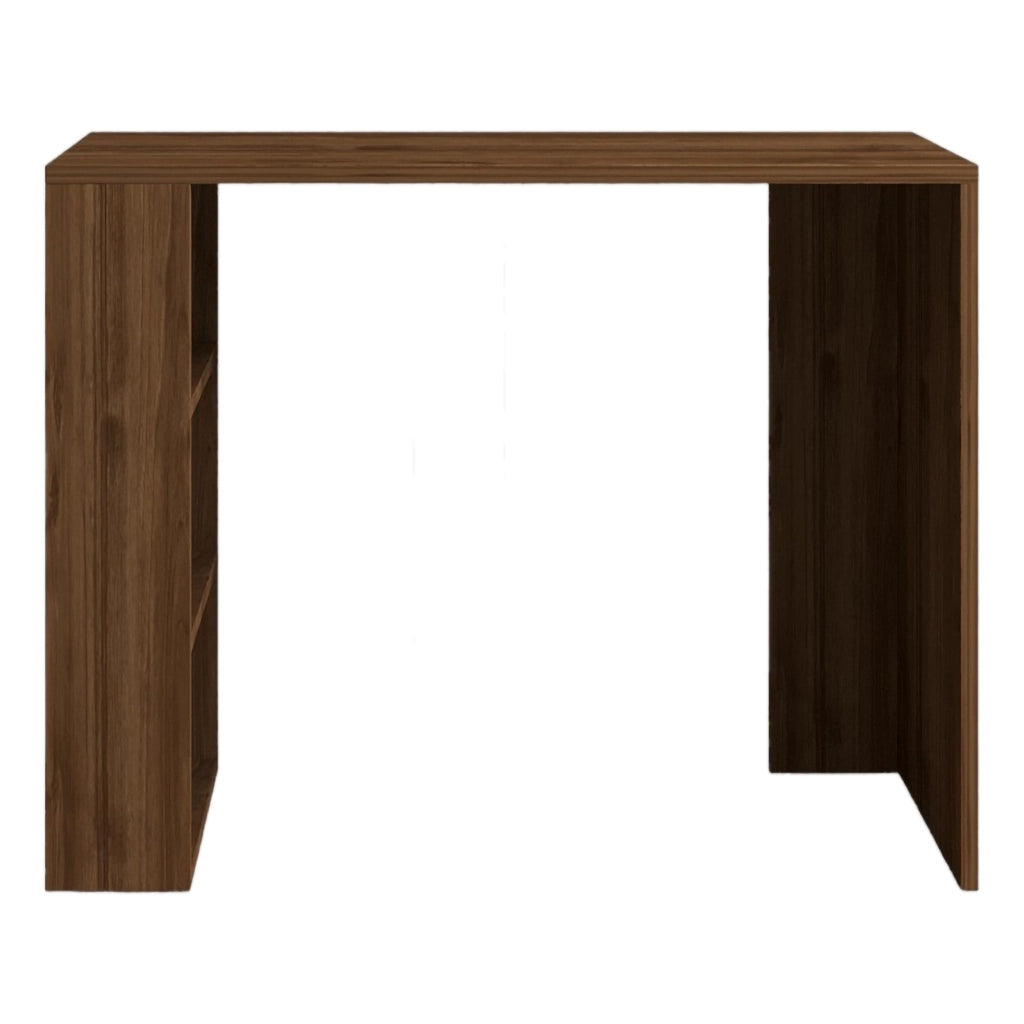 Cancello, Scrivania 3 Ripiani, 90x50x70h cm Marrone Noce