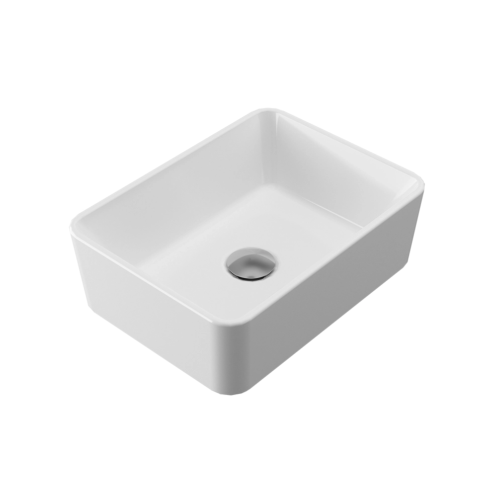 Lavabo da appoggio rettangolare 40x30x13 cm Bianco