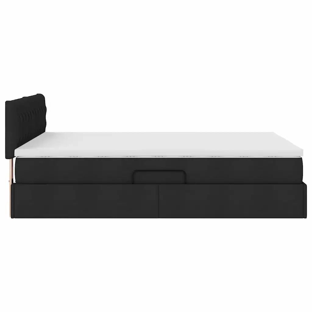 Letto con contenitore e materasso Nero 140 x 200 cm 3370577