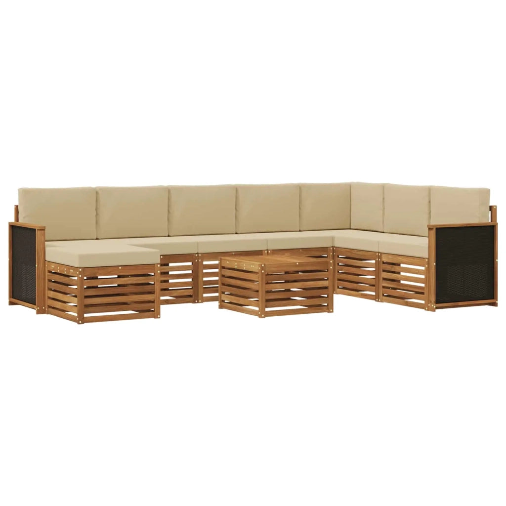 Set di divani da esterno 7 pz Naturale 3384734
