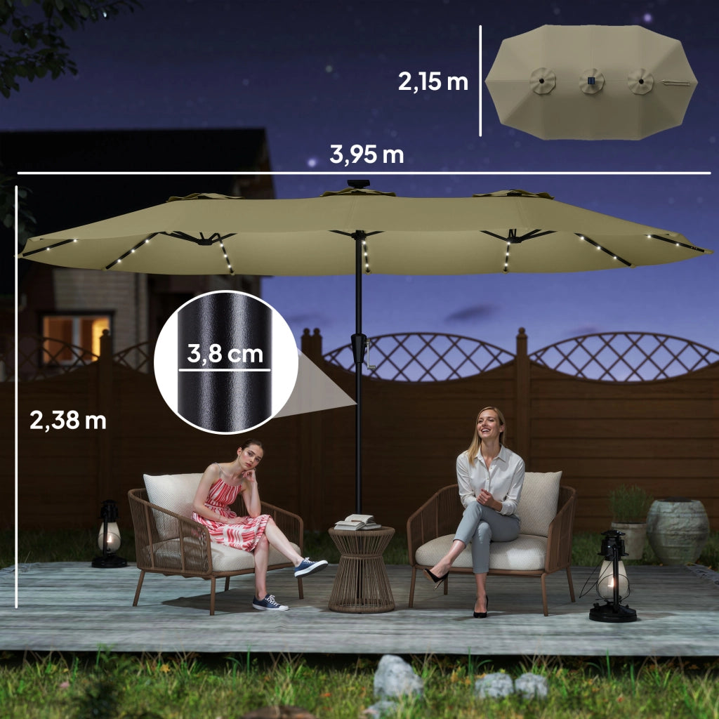 Ombrellone da Giardino ¨C zephmum ¨C Beige 4x2 m