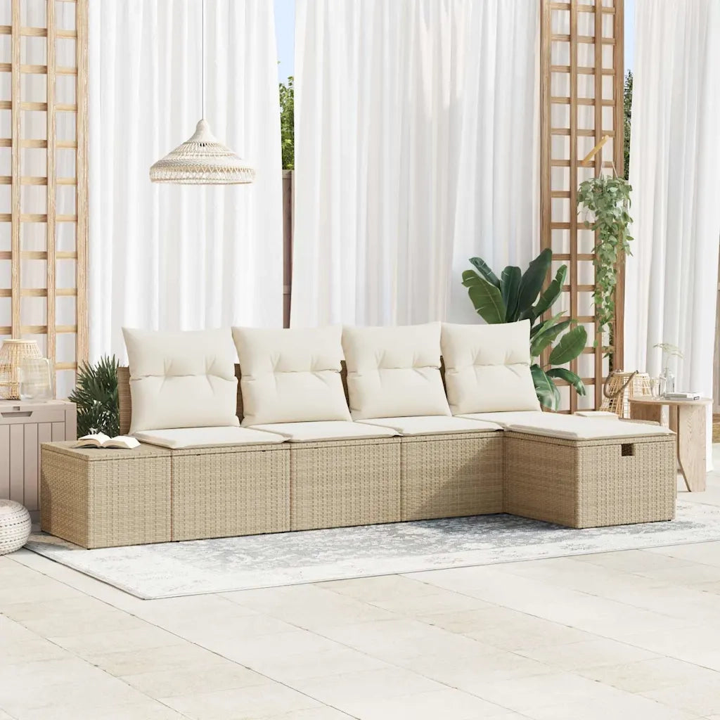 Set di divani con cuscino 5 pcs polyrattan