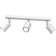 Barra soffitto 3 spot orientabili bianco/cromo GU10 8W