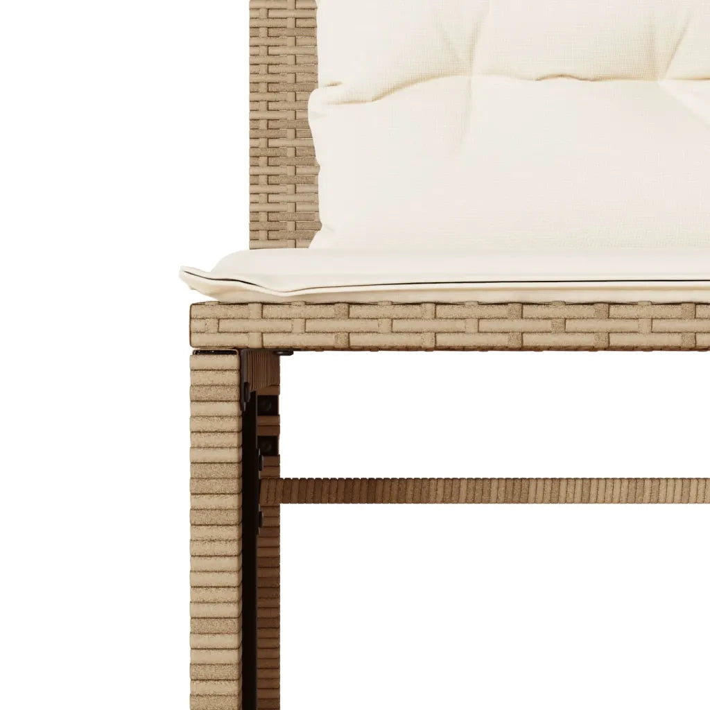 Set Divano da Giardino 4 pz con Cuscini Beige in Polyrattan 4003882