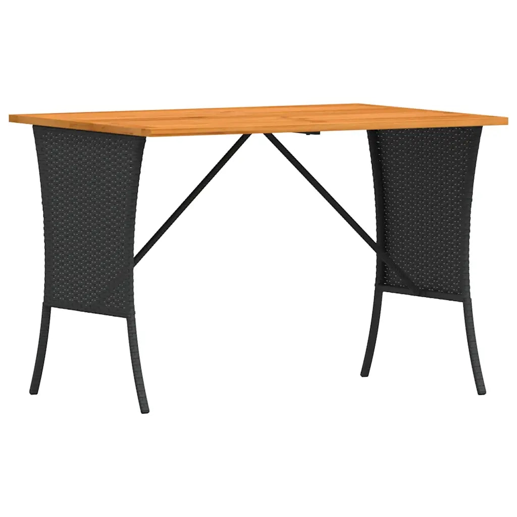 Set da Pranzo da Giardino 4 pz con Cuscini Nero in Polyrattan 4104131