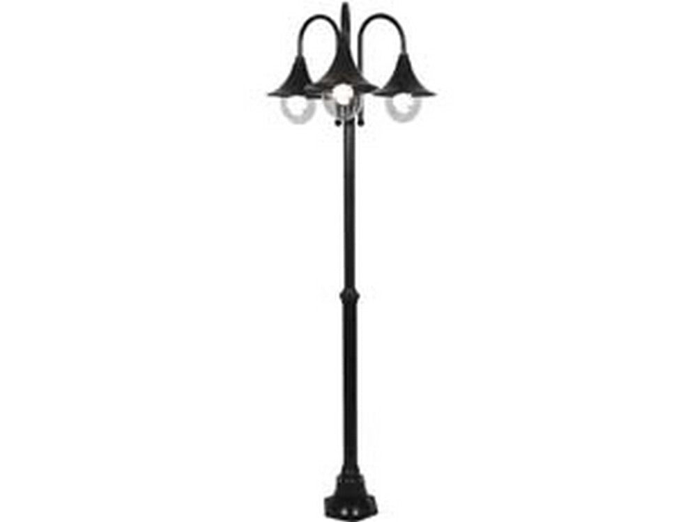 1pz lampione 3 luci su palo modello parigi - 3x100w ip44 cm.230h. colore nero cod:ferx.fer234412