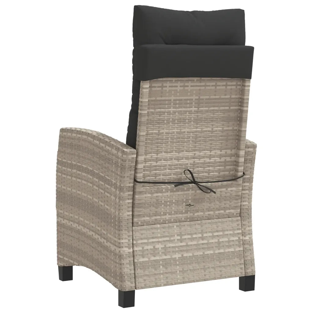 Set da Bistrò 3 pz con Cuscini Grigio Chiaro in Polyrattan 365230