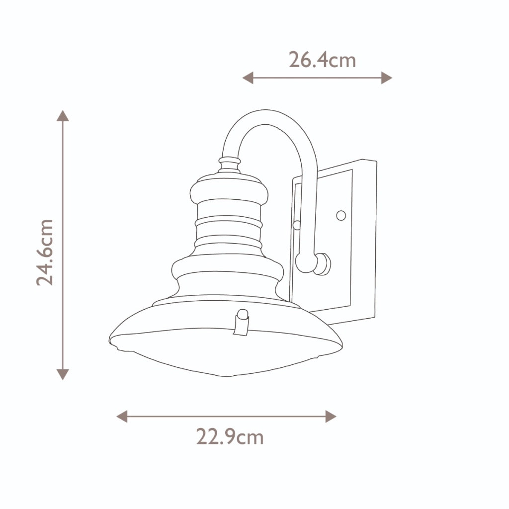 Applique esterna classica bronzo anticato E27 Feiss