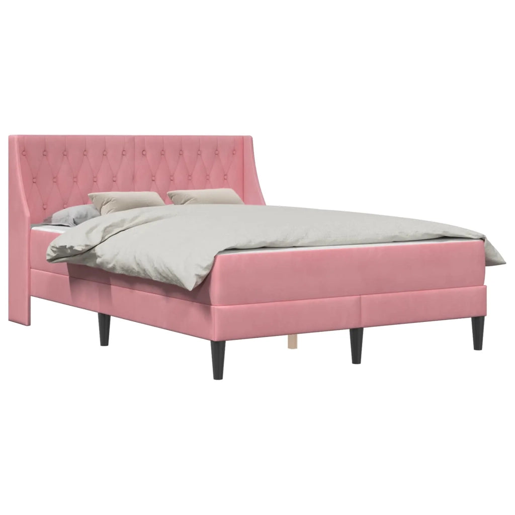 Struttura letto con materasso Rosa 180 x 200 cm Velluto 3414816