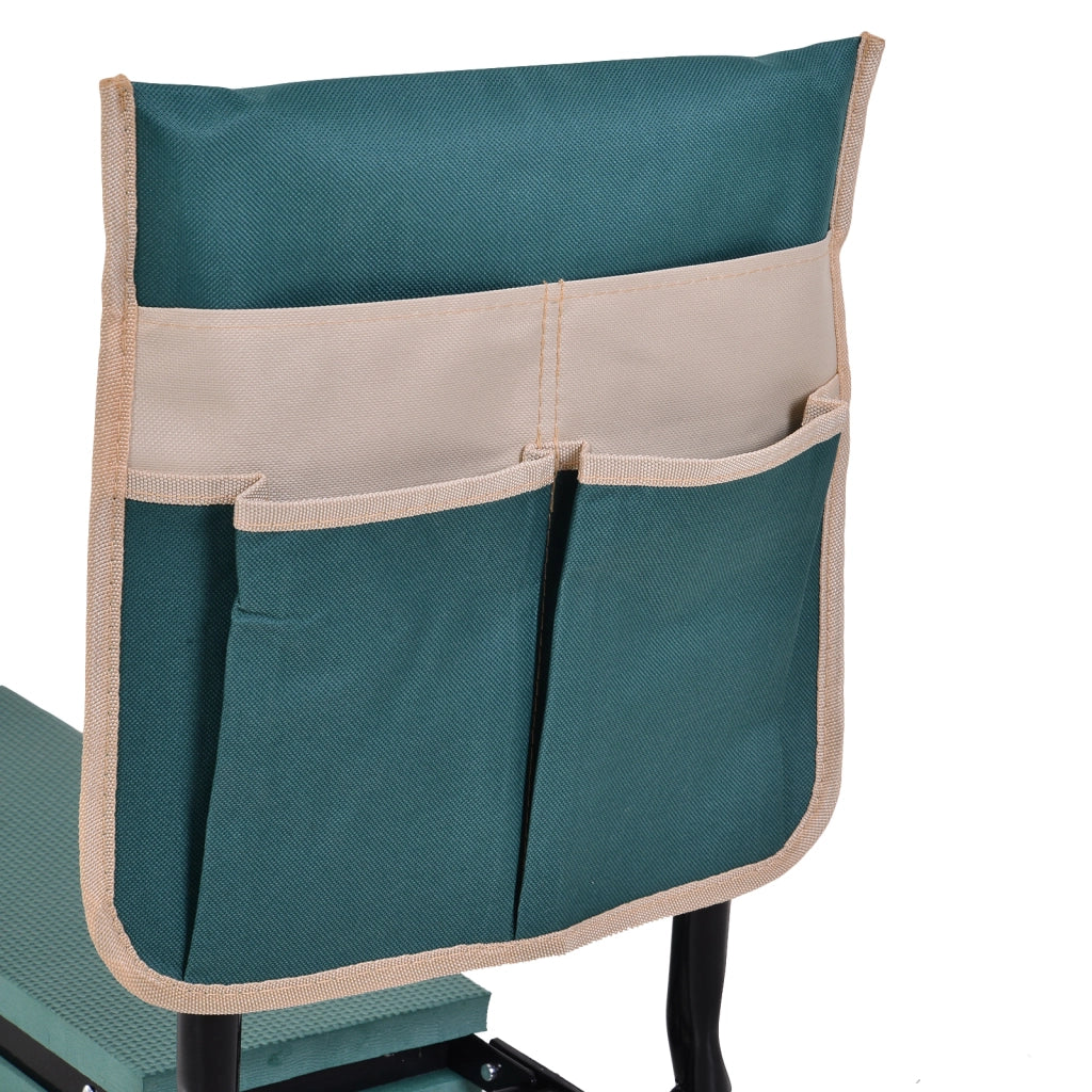 Panca da Giardino Pieghevole 2 in 1 con Cuscini ¨C zephmum ¨C Verde e Nero