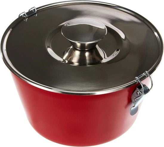 Mold per Pudding a forma di Charlotte 16 cm in Acciaio Nero-Rosso-Translucido