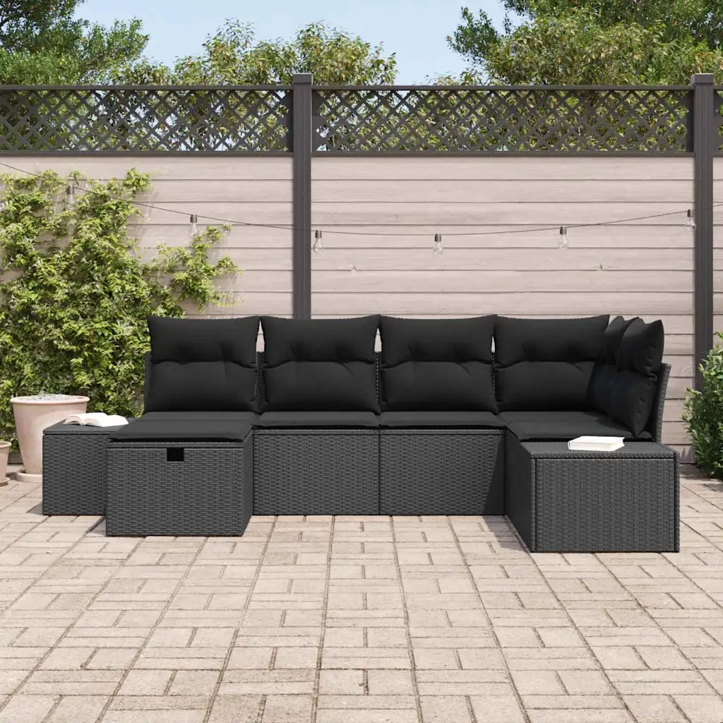 Set di divani con cuscino 6 pcs polyrattan