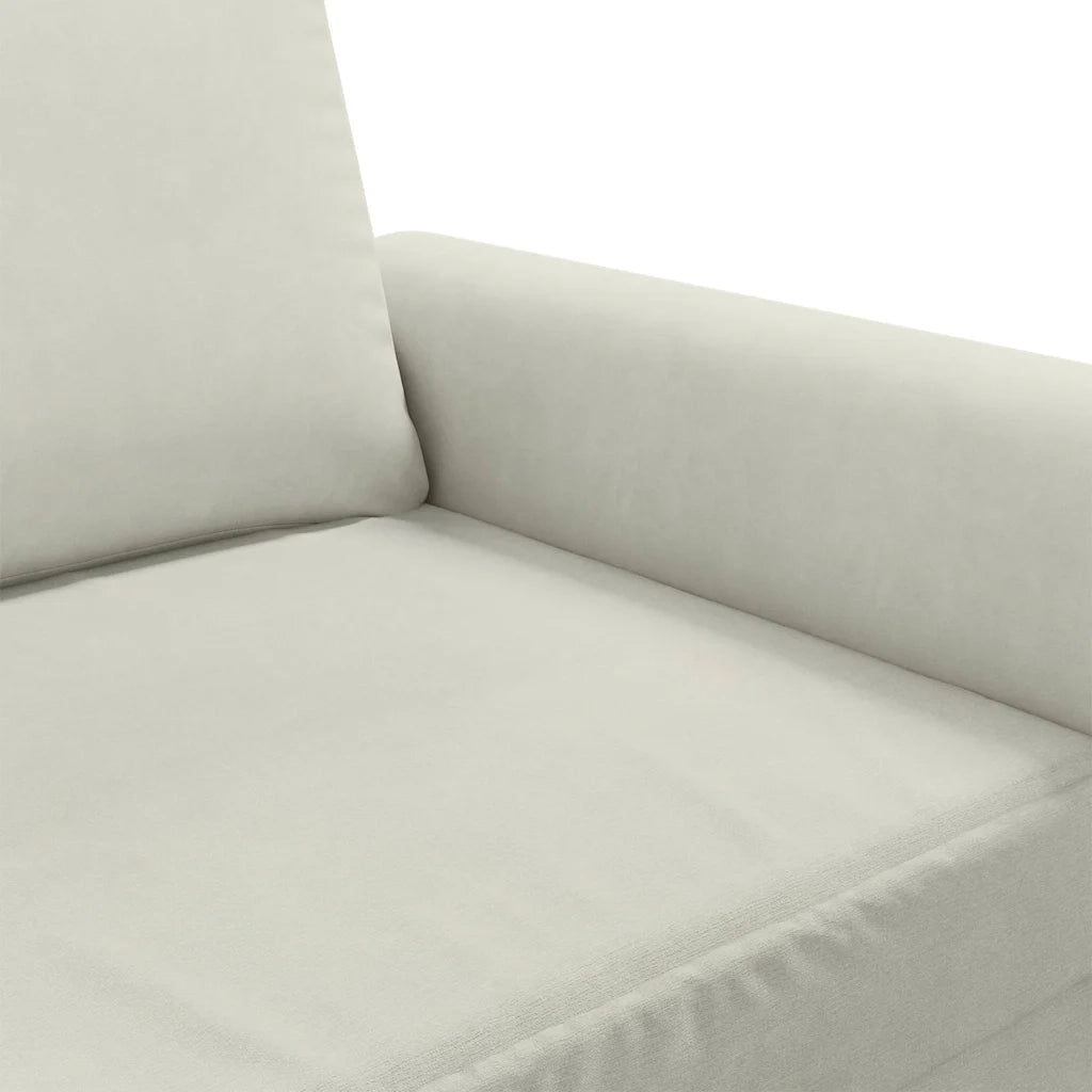 Divano a 3 Posti Crema 180 cm in Velluto 359547