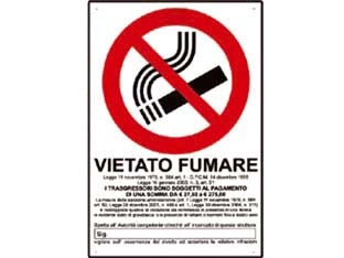 CARTELLO VIETATO FUMARE- - cm.20x30h. - 10 pezzi