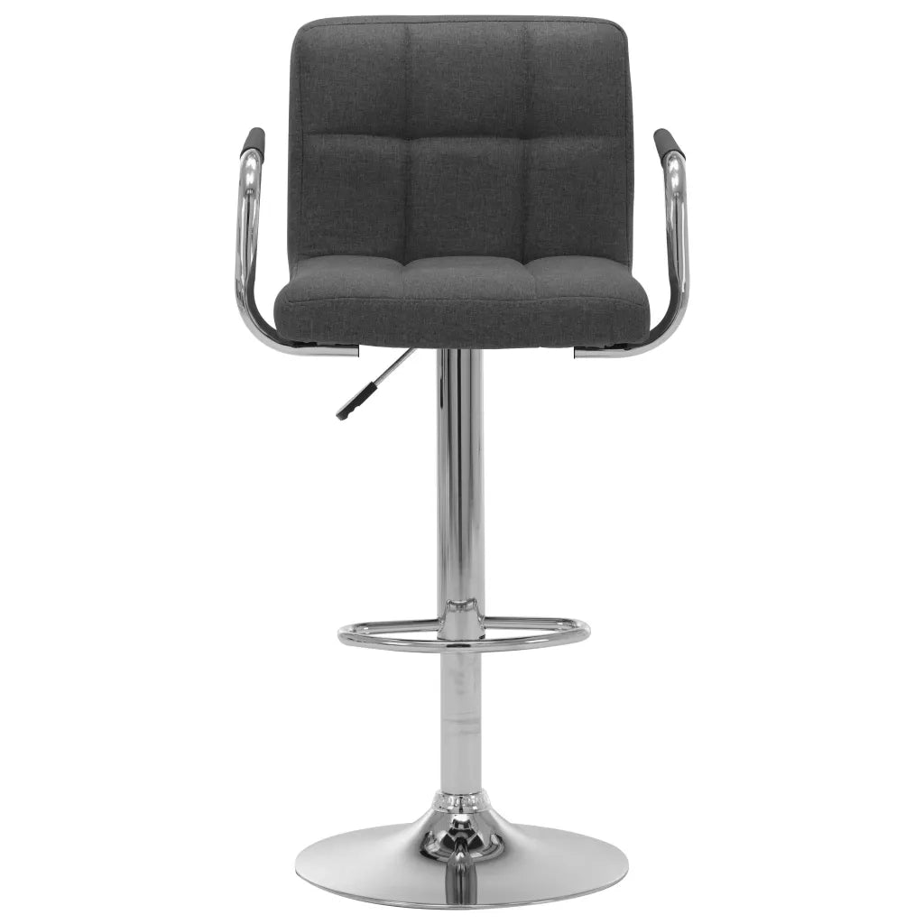 Sedia da Bar Grigio Scuro in Tessuto 283410