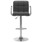 Sedia da Bar Grigio Scuro in Tessuto 283410
