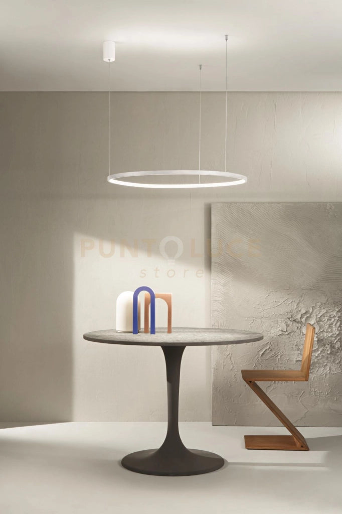 SOSPENSIONE SOEL D.80CM BIANCO LED CCT 3000-4000K 38W MAX 3486LM DIMMERABILE