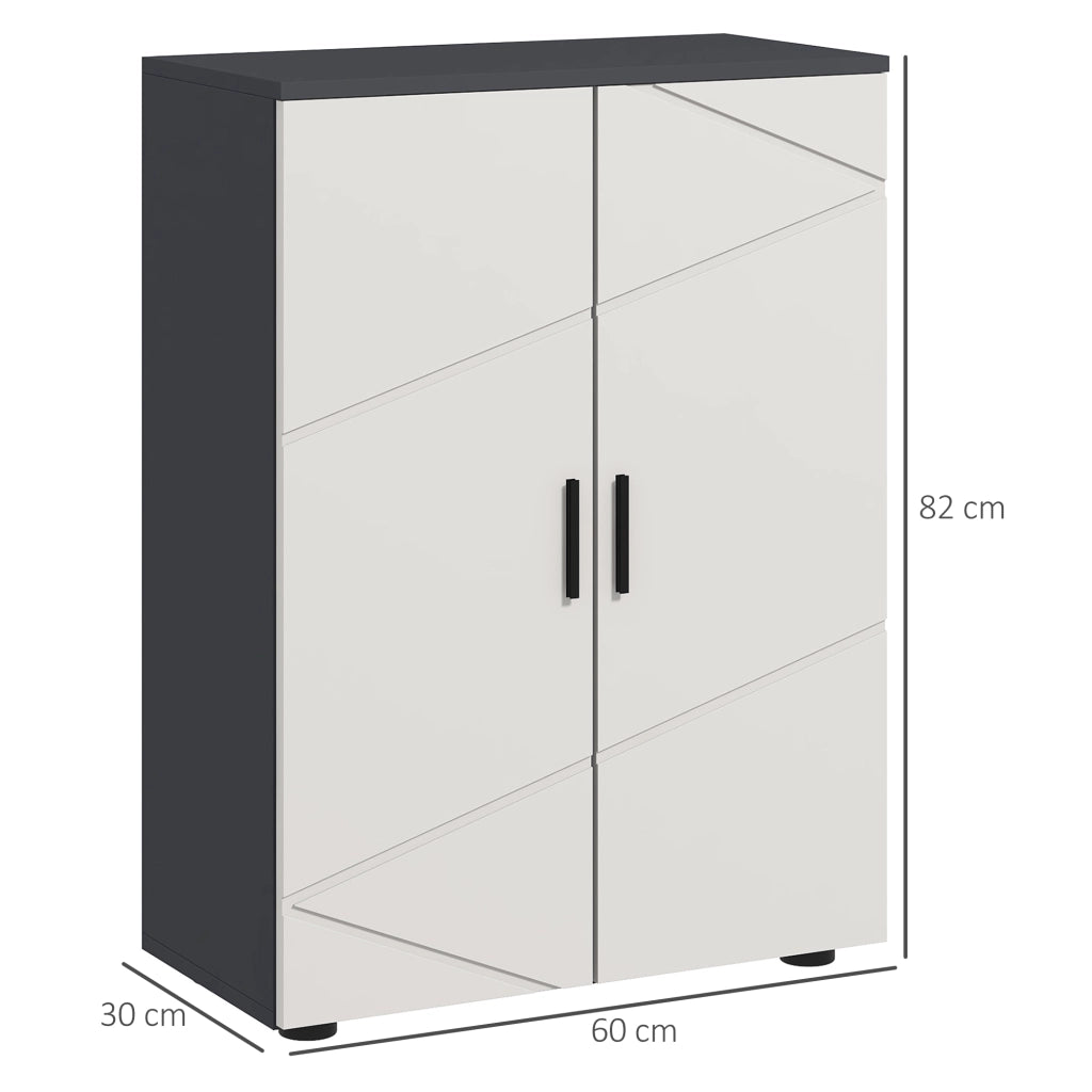 Mobile Bagno con Ante e Ripiani ¨C Zephmum ¨C Grigio 60x30x82