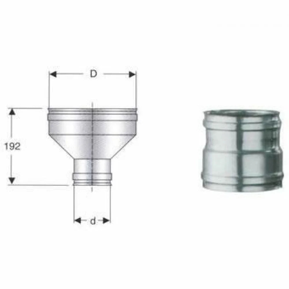 Inox mono parete aisi 316 raccor do caldaia d.080f-140f b08x9ttgy