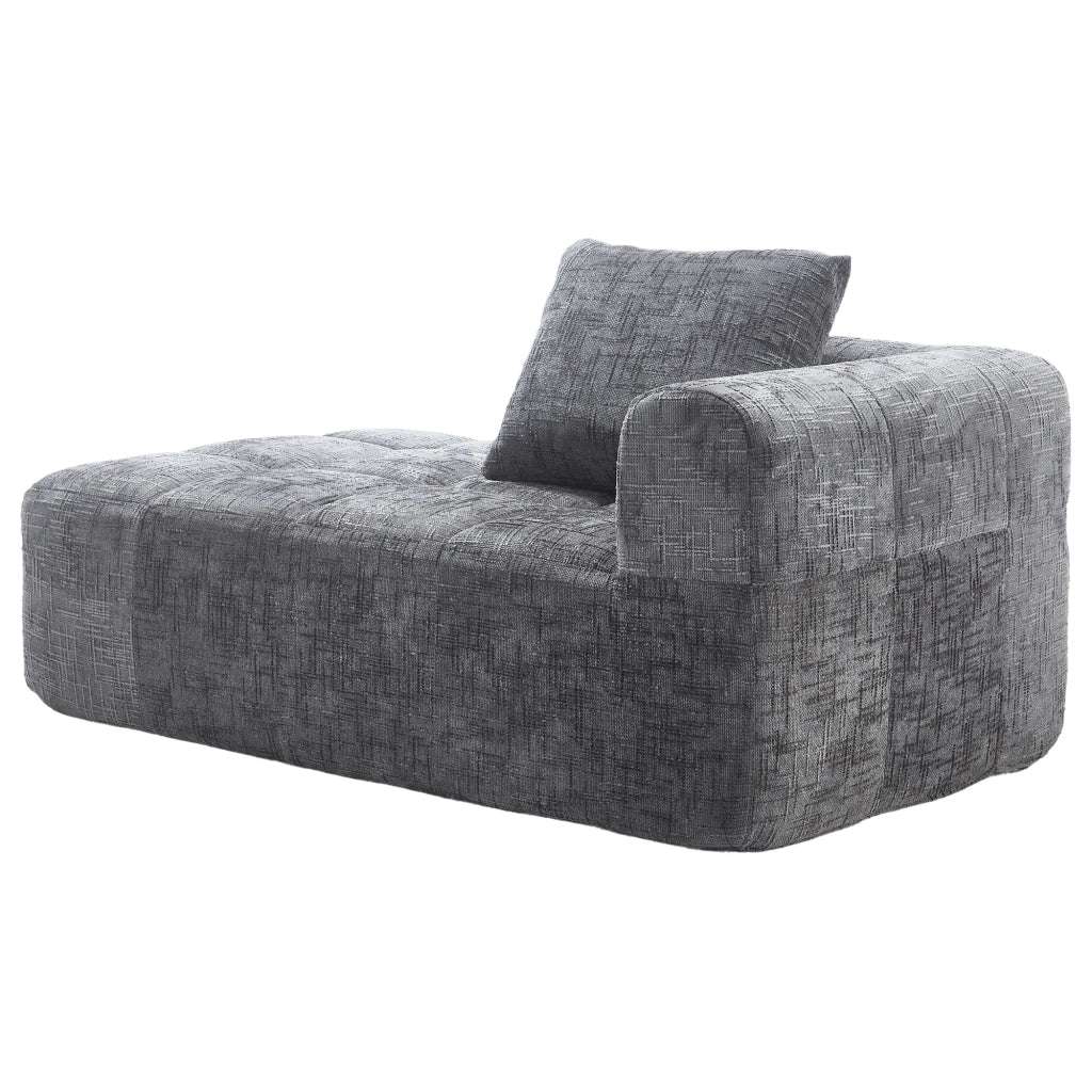 Divano letto confortevole - Zephmum - Grigio - Cuscini, tasche laterali