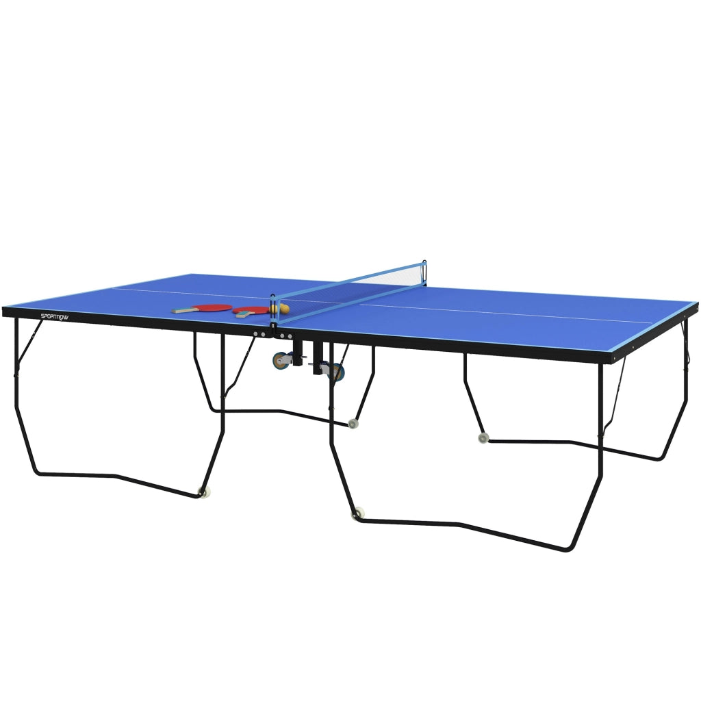 Tavolo da ping pong pieghevole ¨C Minimal ¨C blu, acciaio, 274x152.5x76 cm