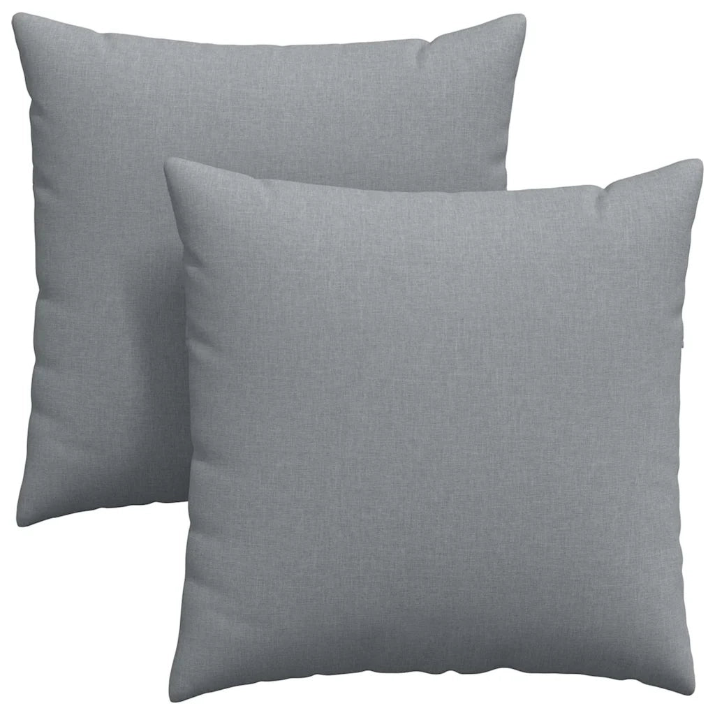 Cuscini da Divano 2 pcs Grigio chiaro 80 x 80 cm Tessuto 42014040