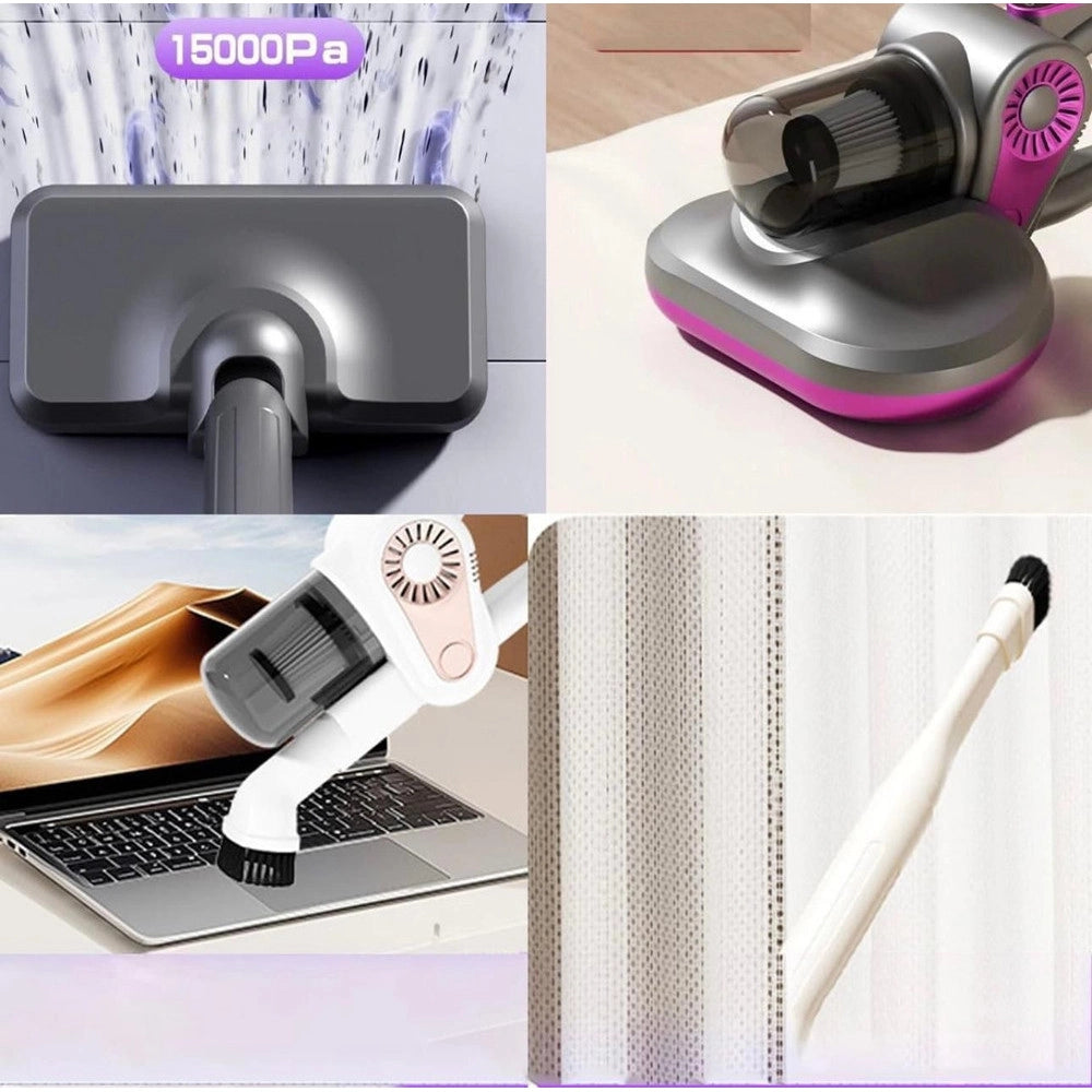 Trade Shop - Aspirapolvere Scopa Elettrica 4in1 Senza Fili Pulizia Casa Pavimenti Tappeti Acari 15000pa -