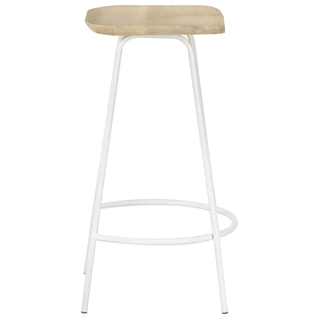 Sgabelli da Bar 2 pz in Legno Massello di Mango 320649